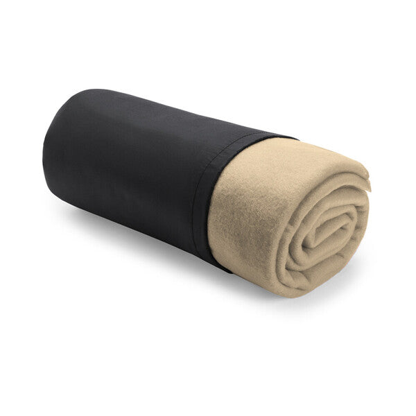 Manta polar fleece beige de 120 x 150cm y 180g/m²