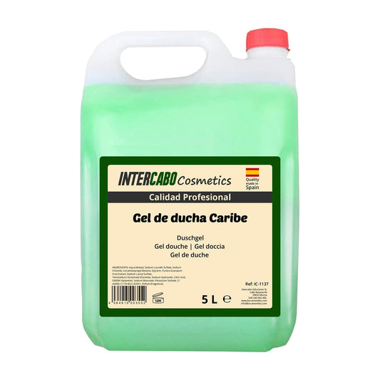 Gel de Ducha Caribe de Intercabo Cosmetics con Granada - Bidón de 5L