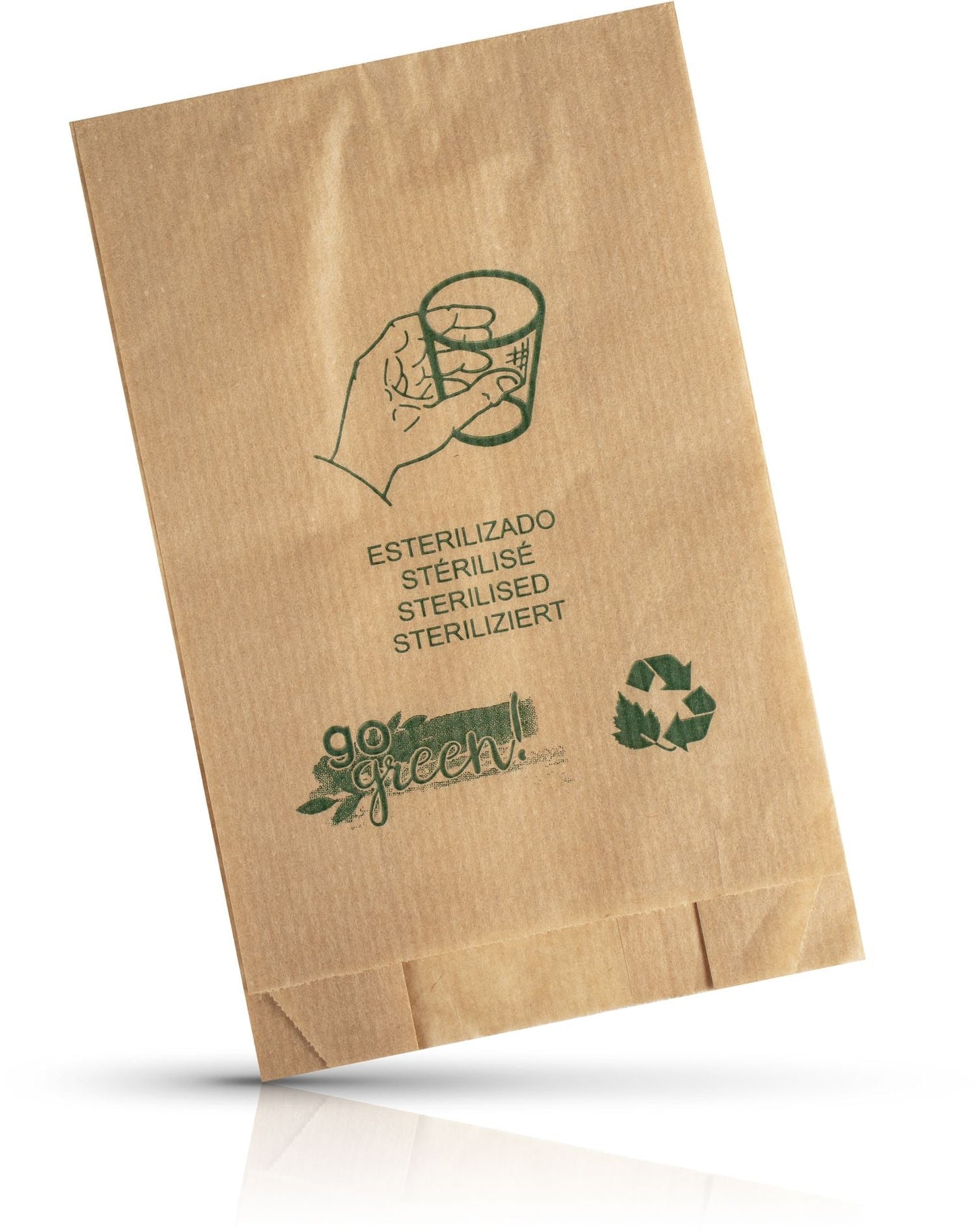 Bolsa vasos esterilizada de papel kraft - 1000 unidades