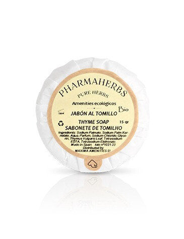 Pastilla de jabon 15gr redonda de tomillo | 400 unidades