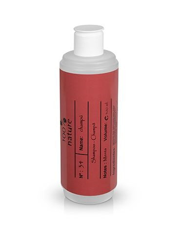 Botella recambio dispensadora 400ml, llena de champú Bio (Rellenable)