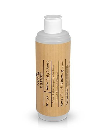 Botella recambio dispensadora 400ml, llena de gel & champú 2en1 Bio (Rellenable)