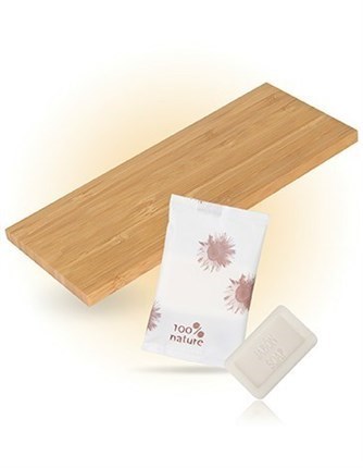 Bandeja de madera para cosmética hotelera 100% Nature - 10 Unidades
