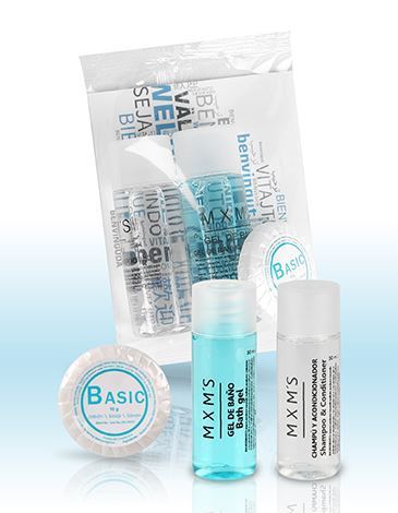 Set Higiene Top Line Champú 20ml, gel de ducha 20ml y jabón de manos 10g - 75 unidades