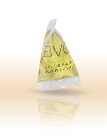 Gel de ducha con aceite de argán en sobre pirámide 15ml - 1000 Unidades