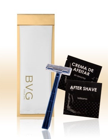 Kit de afeitado 3 piezas con funda - 400 Unidades