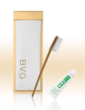 Kit dental 2 piezas con pasta de dientes en tubo con funda - 350 Unidades