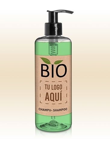 16 botellas champú 300ml con dispensador