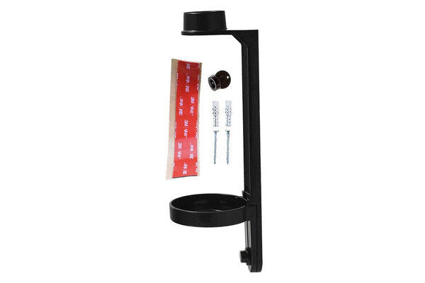 Soporte de pared para botella dispensadora en color negro