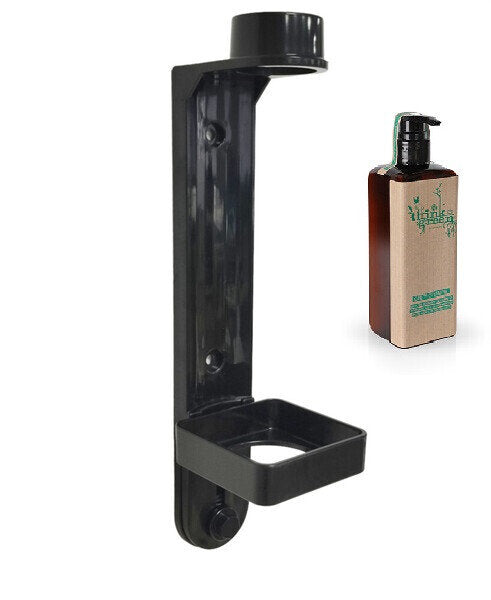 Soporte pared cuadrado negro para botella 300ml Think Green (no incluye botella)
