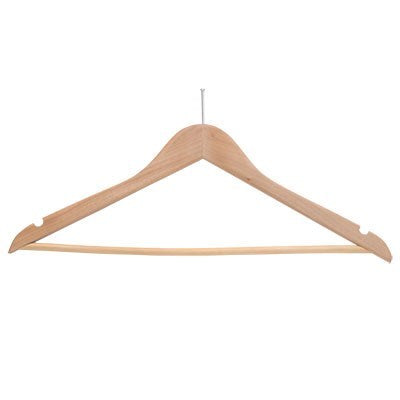Perchas madera con antirrobo - 10 unidades