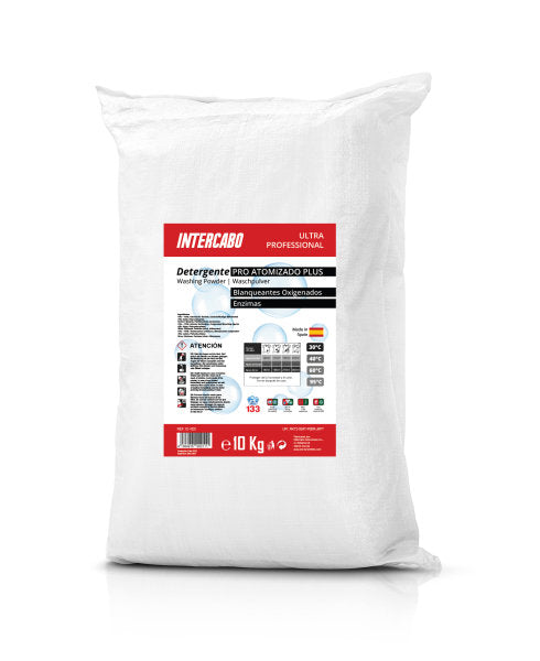 Detergente en polvo atomizado con oxigeno activo y encimas 100Kg (10 sacos de 10Kg)