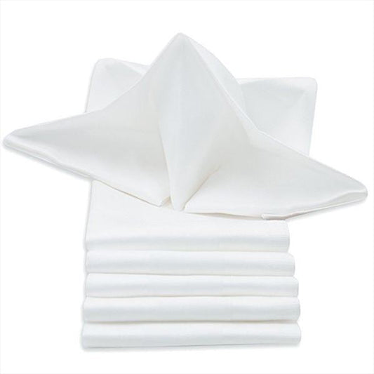 Servilleta blanca liso 50 x 50cm