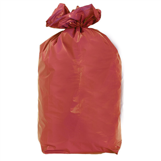 10 bolsas rojas de reciclaje (residuos orgánicos) 100L.