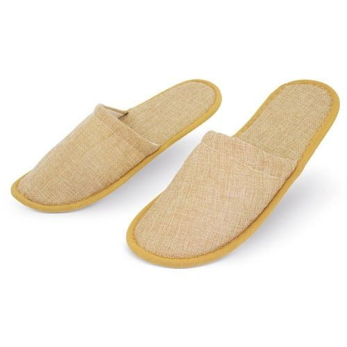 Zapatillas Bio color natural algodón/poliéster con interior acolchado (par embolsada) - 30 Unidades
