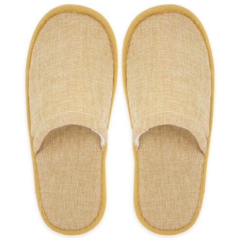 Zapatillas Bio color natural algodón/poliéster con interior acolchado (par embolsada) - 30 Unidades