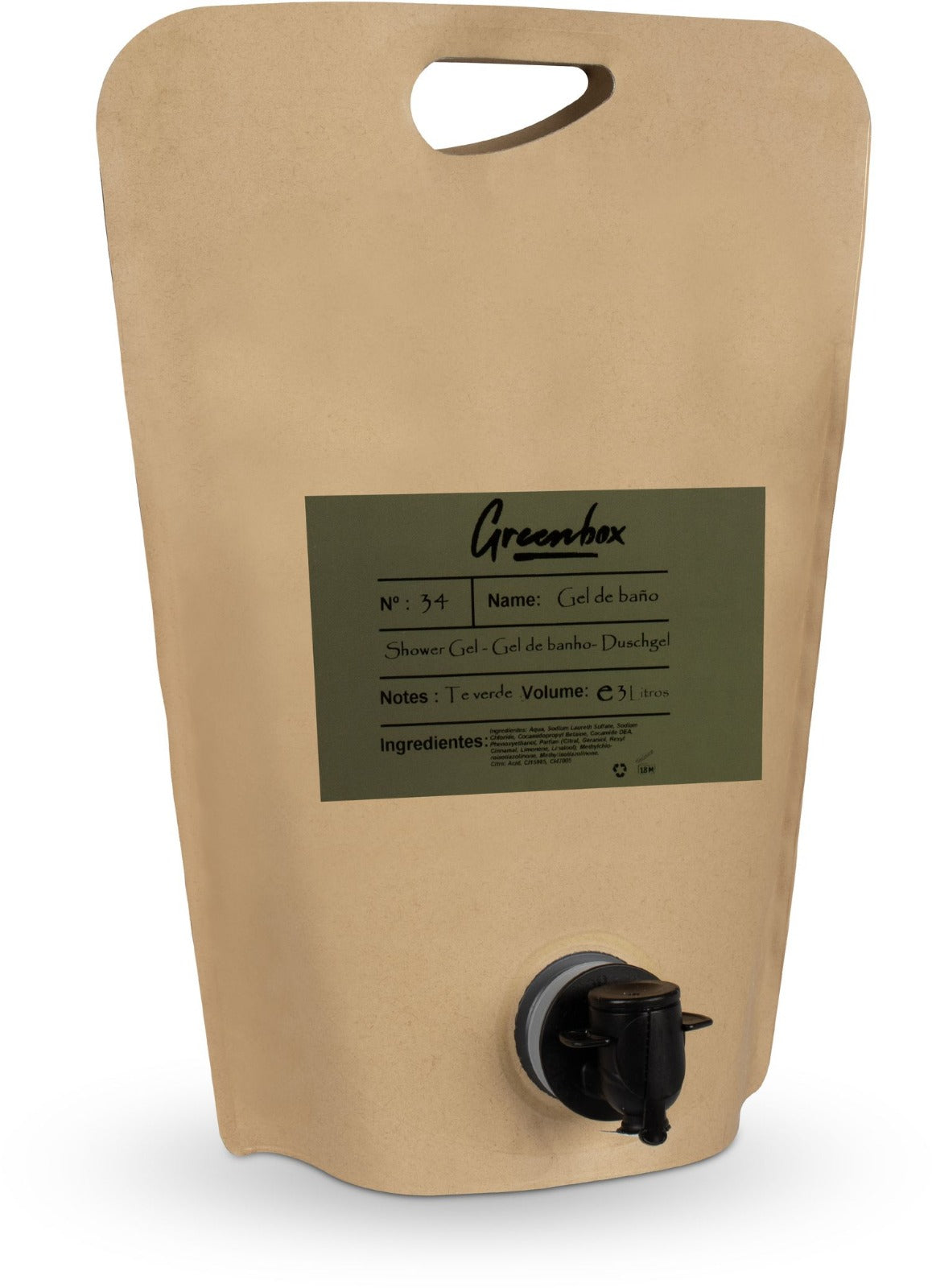 Recarga de gel de ducha té verde "bag in box" BIO - 3L